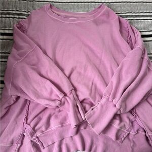 Free People Pink Cozy Sweatshirt